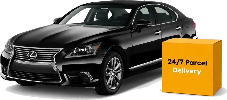 Taxi used for same day parcel delivery