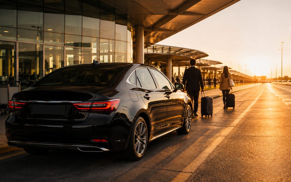 Taxi at Melbourne Airport terminal drop-off